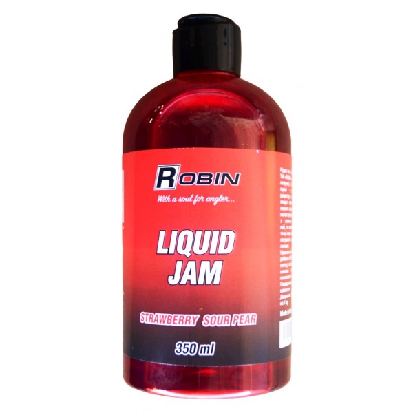 Ліквід джем рибальський, Robin Liquid Jam, 350мл, смак Полуниця - Кисла груша